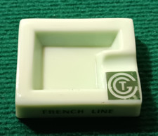 CGT NORMANDIE ♦ Cendrier VERT monogrammé French Line - Guerville