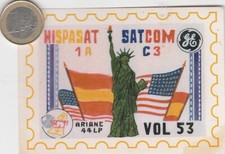 AUTOCOLLANT. Espace. HISPASAT 1A. Ariane 44LP vol 53