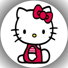 Hello Kitty .  Décoration de gâteau comestible, Azyme ,disque diamètre 20cm.