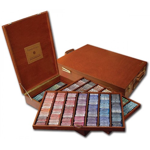 Coffret bois 525 pastels - , à