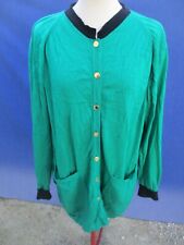Gilet pull cardigan en laine ? vert  Givenchy   vintage  nombreux trous