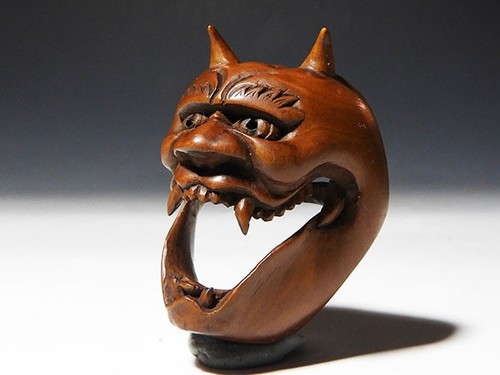 Masque ancien japonais netsuke - ancien,