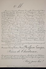 MEFFREN LAUGIER Baron Chartrouse FAIRE PART Waddington Chateau Morainville 1893