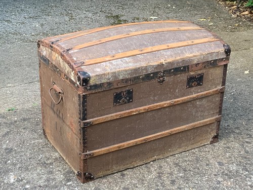 Ancienne malle coffre bois - coffre, en