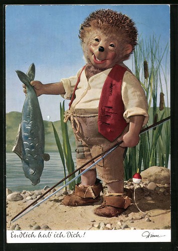Mecki comme pêcheur avec - , un