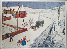 Planche scolaire Rossignol vintage – Hiver / Printemps – Tableau éducatif 56×76