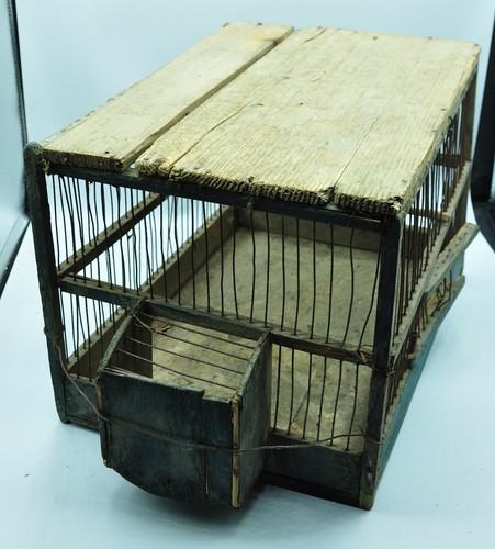 Ancienne cage oiseaux - ancienne, à