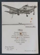 MENU 20 mai 1959 Restaurant Avion marine aviation Bréguet 1050 Alizé 