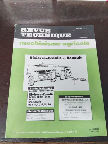 Revue technique machinisme - technique,