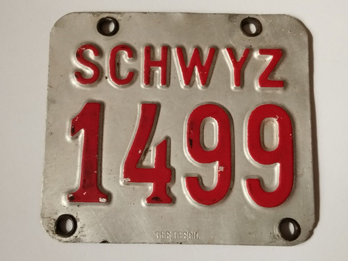 1920 plaque vélo - , suisse
