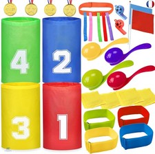 Sports Day Kit Ensemble de Jeux de Plein Air Course de Sacs, ?uf et Cuillère, 