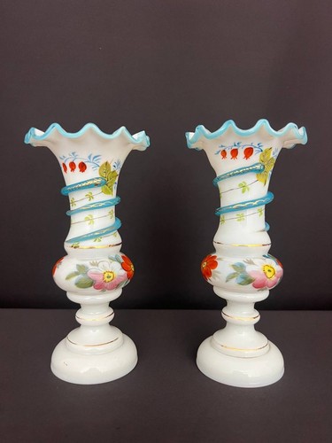 Paire vases anciens en - paire,