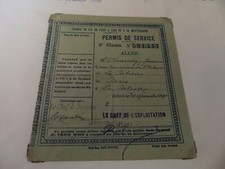 Billet train  PARIS LYON MEDITERANNEE permis de service 1890 LA PALLISSE PARIS 2