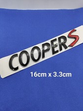 Logo Cooper s mini badge noir brillant lettrage emblème coffre arrière