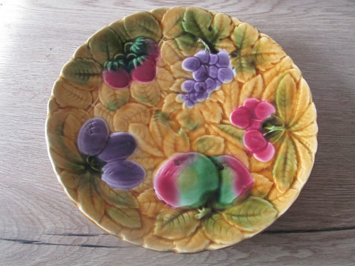 Plat rond barbotine décors - barbotine,