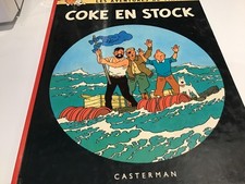 album Tintin / Coke en stock/ de 1958/ coté à 400 euro,No 19 B24,4ème plat,Dos