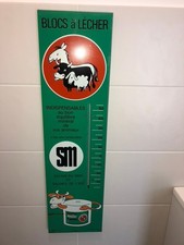 Tôle Thermomètre 68 x 18 cm Pub Salins du Midi Blocs à lécher pour Ruminants