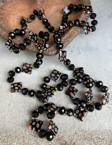 Collier ancien perles verre