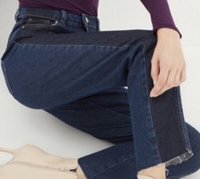 Jean Bicolore Bleu Brut Et