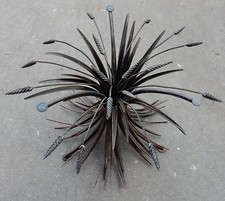 1970' Paire de Guéridons ou Tables Basses Gerbe de Blé Noire 