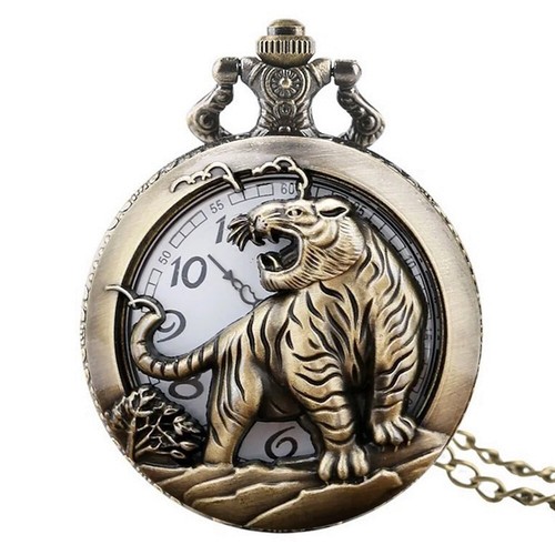 Montre gousset tigre fauve - tigre,