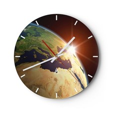 Horloge murale en verre