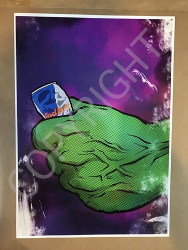 The hulk crushing red bull - crushing, can