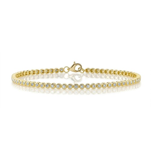 14k jaune diamants biseau - or,