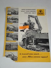Brochure Prospectus Agricole ATLAS Grue Camion no Tracteur IH SFV Fiat Renault