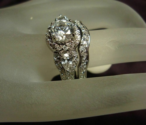 Bague fiançailles sertie - bague,