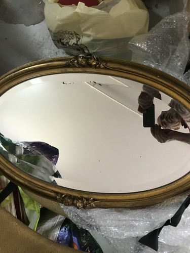 Superbe ancien miroir - miroir, ovale