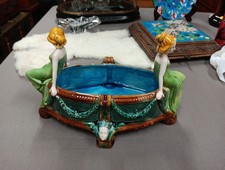 Cebtre De Table Jardinière En Barbotine Époque Art Nouveau L 33cm H 20cm P 19cm