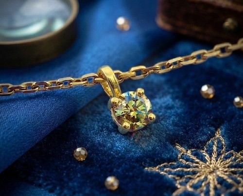 Pendentif 18k diamant - or,