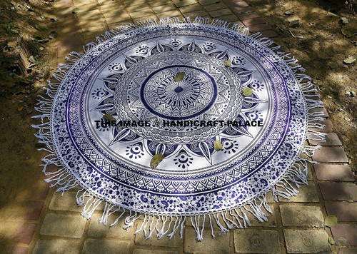 Ombre mandala rond blanc - ombre,
