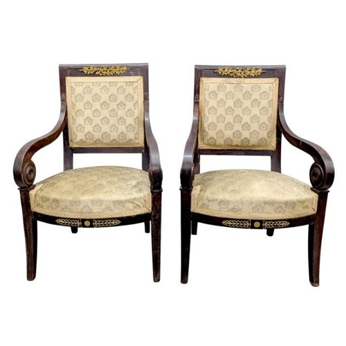 Paire fauteuils empire en - paire,