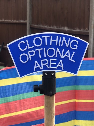 Clothing optional sign wind - clothing,