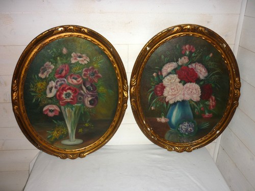 Paire tableau signé - de,