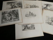 Horace Vernet - Ensemble de 7 lithographies Vie militaire sous l’Empire 1810/25