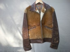 TRES RARE  GRIZZLY 1930's  HORSEHIDE LEATHER. JACKET 30's
