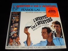 Disque vinyle EO 33T L'aventure c'est l'aventure Johnny Halliday Claude  Lelouch
