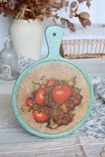 Décoration murale vintage faite main pommes et raisin