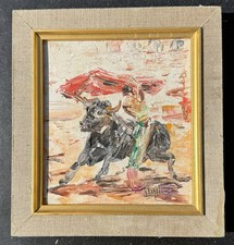 Tableau signé Lepel Corrida