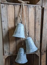 3er Set Cloche Avec Corde Hiver Déco Métal Décoration de Noël...