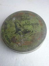 Belle boîte ancienne graisse à l'huile de phoque Chaussure Pêche Montagne Chasse