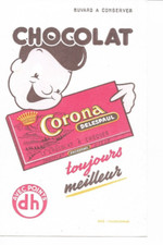 BUVARD chocolat corona Delespaul Lille points DH  EFGE VALENCIENNES ancien neuf