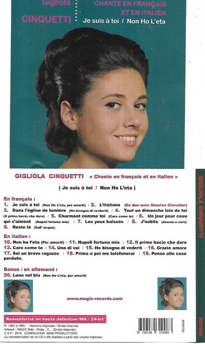 Gigliola cinquetti chante - cd,