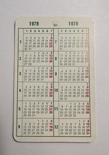 ROLEX 1978 Calendar Card 1675 5513 6263 1655 1665 1019 Submariner Explorer