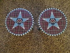 Set Of 2 Americana Heart Star