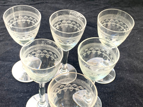 Anciens verres liqueur en - anciens, à