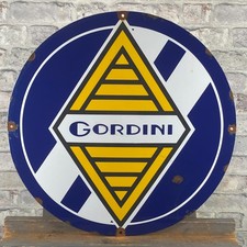 Plaque émaillée RENAULT GORDINI ø 19,7" (50cm) Nice collector garage service ...